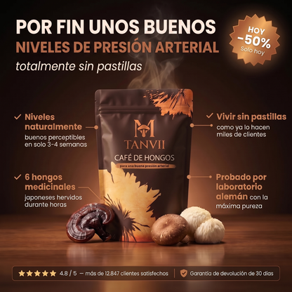 TANVII™ Café de Hongos | para una buena tensión arterial